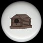 LOG CABIN BIRDHOUSE Rustic Ceramic Knobs Pulls