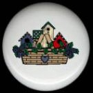 BASKET of Country BIRDHOUSES Ceramic Knobs Pulls