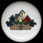 BASKET of Country BIRDHOUSES Ceramic Knobs Pulls