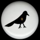 Primitive CROW with STAR Ceramic Knobs Pulls