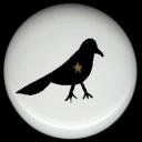 Primitive CROW with STAR Ceramic Knobs Pulls