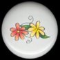 Orange and Yellow DAISY FLOWERS Ceramic Knobs Pulls