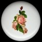 Three PINK VICTORIAN ROSES Ceramic Knobs Pulls