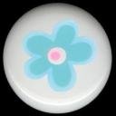 Retro Look BLUE DAISY Ceramic Knobs Pulls