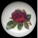 Deep Red VICTORIAN ROSE Ceramic Knobs Pulls