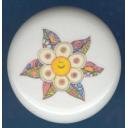 Psychedelic RETRO FLOWER #1 Ceramic Knobs Pulls