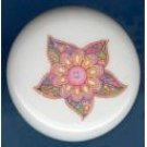Psychedelic RETRO FLOWER #2 Ceramic Knobs Pulls