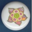 Psychedelic RETRO FLOWER #3 Ceramic Knobs Pulls