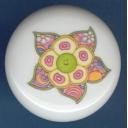 Psychedelic RETRO FLOWER #3 Ceramic Knobs Pulls