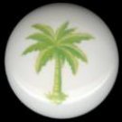Unusual GREEN TROPICAL PALM TREE Ceramic Knobs Pulls