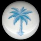 Unusual BLUE TROPICAL PALM TREE Ceramic Knobs Pulls