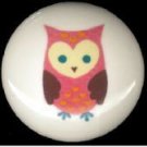 Adorable WHIMSICAL OWL #1 Ceramic Drawer Knobs Handle Pulls