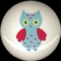 Adorable WHIMSICAL OWL #2 Ceramic Drawer Knobs Handle Pulls