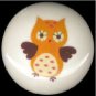 Adorable WHIMSICAL OWL #3 Ceramic Drawer Knobs Handle Pulls