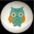Adorable WHIMSICAL OWL #4 Ceramic Drawer Knobs Handle Pulls