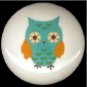 Adorable WHIMSICAL OWL #4 Ceramic Drawer Knobs Handle Pulls