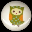 Adorable WHIMSICAL OWL #5 Ceramic Drawer Knobs Handle Pulls