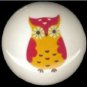 Adorable WHIMSICAL OWL #6 Ceramic Drawer Knobs Handle Pulls