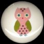 Adorable WHIMSICAL OWL #7 Ceramic Drawer Knobs Handle Pulls
