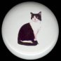 Domestic House CAT #6 ~ Ceramic Drawer Knobs TUXEDO