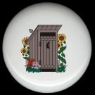 Bathroom OUTHOUSE & FLOWERS Ceramic Drawer Knob Pulls