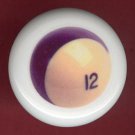 POOL BALL #12 Billiards Ceramic Drawer Knob Pulls