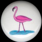 Pretty Pink FLAMINGO #1 Ceramic Drawer KNOBS PULLS