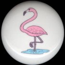 Pretty Pink FLAMINGO #2 Ceramic Drawer KNOBS PULLS