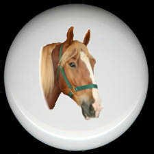 DRAFT HORSE #2 - Horses CERAMIC KNOBS Cabinet DRAWER Pulls