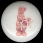 HUGS and KISSES XOX Stuffed Bunny RABBIT Ceramic Drawer Knobs