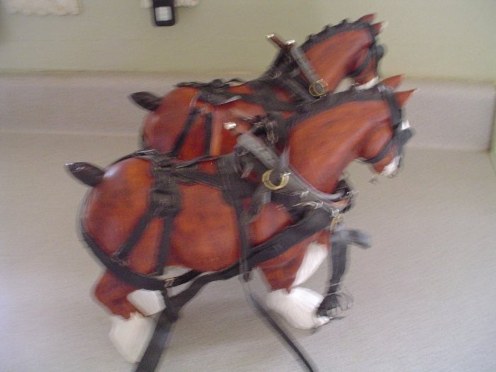 antique clydesdale horse figurine