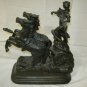 ANTIQUE BRONZE SPELTER ROMAN GREEK NEO ♞ CLASSICAL FIGURAL CHARIOT N HORSES STATUE SCULPTURE