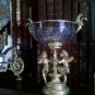 RARE ANTIQUE GILT ART NOUVEAU FAIRY PSYCHE ANGEL CENTERPIECE EPERGNE FIGURAL ORMOLU COMPOTE BOWL