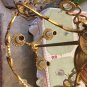 ANTIQUE PETITE ORNATE CRYSTAL PRISMS CHANDELIER HANGING LIGHT FIXTURE