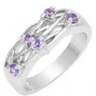 Gorgeous Tanzanite Cz Band Ring