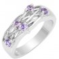 Gorgeous Tanzanite Cz Band Ring