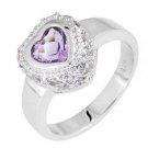 Heart Amethyst Ring