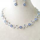 Floral Design Necklace, Bracelet & Earring Set
