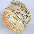 FASHION GOLD TONE SCROLL BANGLE BRACELET