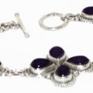 Amethyst & Fine .925 Sterling Silver Bracelet FREE SHIPPING
