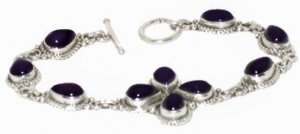 Amethyst & Fine .925 Sterling Silver Bracelet FREE SHIPPING
