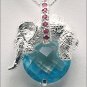 Topaz Ruby Elephant Necklace Free Shipping