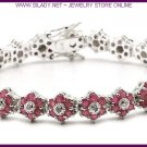 Ruby & Diamond Star Bracelet FREE SHIPPING