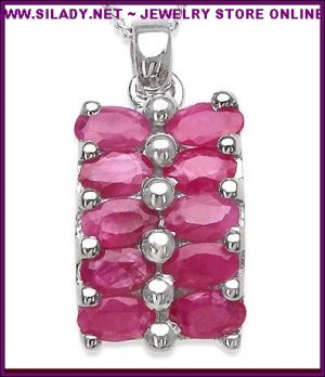 Ruby Pendant Necklace Free Shipping