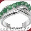 Emerald Scroll Ring FREE SHIPPING