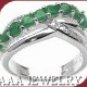 Emerald Scroll Ring FREE SHIPPING