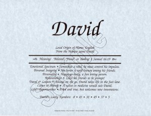First Name Meaning - Blue Marble Background