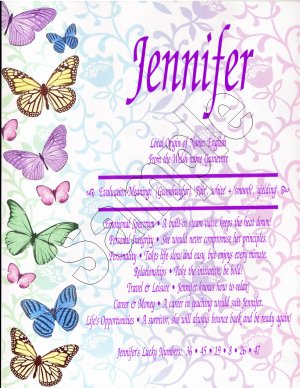 First Name Meaning - Butterfly Border