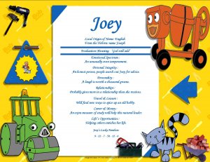Bob the Builder Friends Personalized First Name Meaning Print