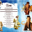 Ice Age Friends Personalized First Name Meaning Print